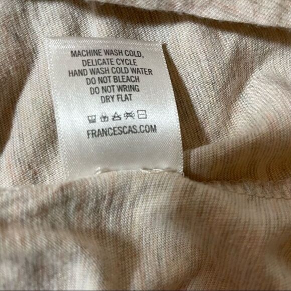 Harper Heritage Oatmeal cream top with tie front in M - Picture 4 of 10